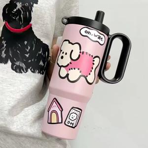 Vaso Térmico de Acero Inoxidable Twilight Big Mac Ice King con Pajita, Asa y Tapa, Gran Capacidad, Diseño de Dibujos Animados, para Viajes - Product Image 6