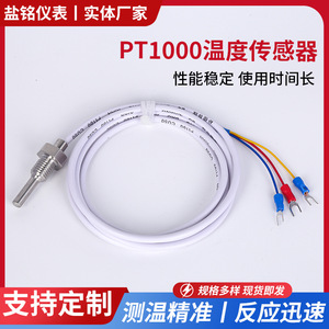 Salt Inscription Pt1000 Temperature Sensor Wire Leads 3s Response Time Precision Sensor For Industrial Use - Product Image 5