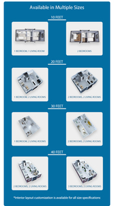 บ้านคอนเทนเนอร์ขนาด 40 ฟุต แบบขยายได้ ห้องกิจกรรมพับได้แบบปีกคู่ บ้านเคลื่อนที่แบบรวดเร็ว ห้องพักแบบขยายได้สองปีก - Product Image 2