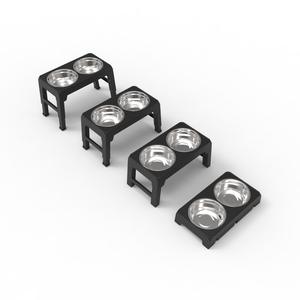 Mangkuk anjing tinggi yang dapat diatur berdiri dengan 2 tebal 50oz baja tahan karat mangkuk hewan peliharaan yang ditinggikan antiselip tempat makan anjing untuk anjing ukuran sedang besar - Product Image 6