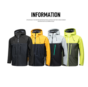 Veste coupe-vent imperméable de haute qualité, ultra-légère, à capuche, pour le sport de plein air, unisexe, avec fermeture éclair, coque rigide - Product Image 4