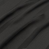 Tissu Nida Jacquard 100% Polyester Noir Jet à Rayures Zoom Tree, Tissu pour Abaya Formelle pour Femme Musulmane, Meilleure Vente