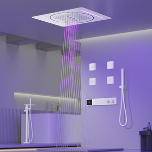 Nuovo Set <span class=keywords><strong>Doccia</strong></span> Grigio 2026 da Incasso a Soffitto in Rame con Display Digitale Temperatura, Funzione Pioggia e Illuminazione LED - Product Image 1