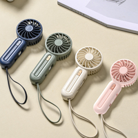 Ventilateur portable d'extérieur rechargeable en plastique ABS 2025 avec moteur sans balais, alimentation par batterie, chargement USB, fonctionnement en anglais