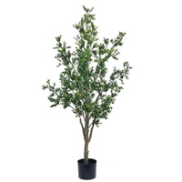 Künstlicher tropischer Baum mit grünen Blättern und Stielen für Innenräume, Büro, Geschäft, Hochzeiten und Weihnachtsdekoration