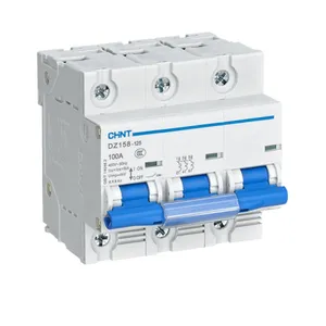 low price Chint rcbo DZ158-125 series 1p 2p 3P 4P 63A 80A 100A 125A mini circuit breakers mcb smart