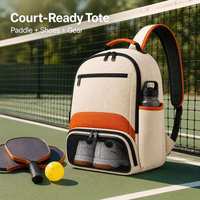 Sac de transport pour raquette de pickleball, sac fourre-tout imperméable en Oxford, grande capacité, avec poche dédiée pour les chaussures, possibilité d'ajouter un logo, vente en gros OEM