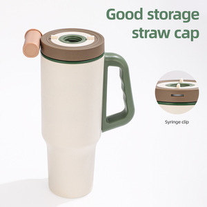 Taza Térmica para Auto de 40oz, Acero Inoxidable 304, Gran Capacidad, Portátil, con Pajita, para Viajes - Product Image 5