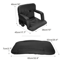 Siège de basket-ball pliable Portable avec cadre en acier pour banc de stade, avec oreiller, avec support protégé contre la pluie