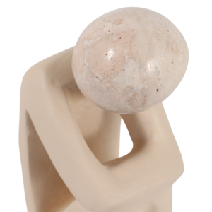 Scultura di Figura Seduta in Ceramica, Statuetta in Pietra per Decorazione di Casa e Ufficio - Product Image 6