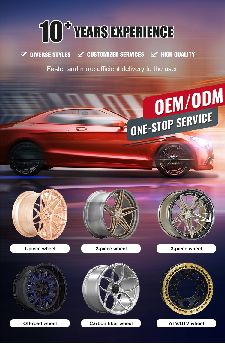 Carbon Fiber 2 3 Piece Custom Design 5x120 5x112 5x114.3 OEM 16-26 Inch Alloy Wheels for bmw C8 Gtr Urus Passenger Car Wheel