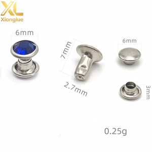 Rivets en cristal de strass de haute qualité, personnalisés en usine, sans nickel, à extrémité fermée, pour la décoration de sacs et de vêtements - Product Image 2