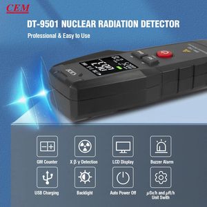Détecteur nucléaire portable CEM RM-190, compteur de rayonnement, dosimètre, avec batterie, compteur Geiger, rayons X - Product Image 3