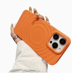Coque de téléphone magnétique en silicone à motif ondulé mat pour <span class=keywords><strong>iPhone</strong></span> 11 à 16 Pro Max, motif circulaire pour <span class=keywords><strong>iPhone</strong></span> 17, coque arrière - Product Image 6