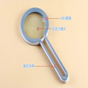 Lupa elegante con diseño hueco, aumento manual de 2.5x/10x, especialmente diseñada para personas mayores, para lectura y observación de sellos. - Product Image 1