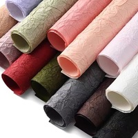 Papier crépon texturé froissé à motif pierre, style professionnel, pour emballage de bouquets de fleurs fraîches