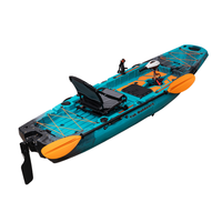 Kayak de pêche modulaire à pédales YAK Outdoors 2,1-3m, design portable et détachable, multiples rails, matériau HDPE écologique