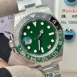 Vert Noir Lunette Lefty Style Mouvement Japonais Montre Automatique Mécanique Double Fuseau Horaire pour Homme - Product Image 2