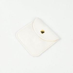 Sac d'emballage haut de gamme pour petits bijoux 8*8cm en velours avec fermeture à bouton, revêtement UV, résistant aux chocs, personnalisable pour bagues en pierres précieuses - Product Image 5
