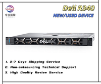 خادم ديل باور إيدج R340 راك مع معالج زيون E5-2698 ذو 20 نواة وذاكرة 64 جيجابايت DDR4 بحجم 1U، خادم مستعمل مع ضمان لمدة 3 سنوات للأعمال التجارية