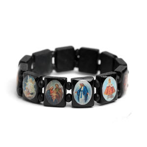 Pulsera de Madera de St. Jude de Bella, <span class=keywords><strong>Crepúsculo</strong></span> y <span class=keywords><strong>Amanecer</strong></span>, para Mujer, Brazalete con Escudo Familiar, Brillante, Regalo para Fanáticas de Vampiros - Product Image 6