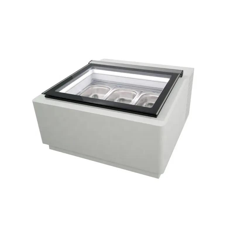Tipo di batteria gelato display freezer/ice cream show case/ghiaccio-lecca lecca display freezer frigorifero