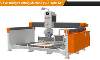 Máquina de Corte y Grabado CNC de 5 Ejes para Piedra, con Motor ATC de Alta Productividad para Mármol y Granito