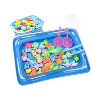 Ensembles de piscine de jouets de pêche pour enfants piscine de pêche magnétique pour enfants table à eau fête et filet de canne à pêche