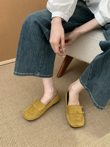 Mocasines, zapatos planos para <span class=keywords><strong>mujer</strong></span>, zapatos deportivos informales, <span class=keywords><strong>zapatillas</strong></span> de deporte de ante a la moda para <span class=keywords><strong>mujer</strong></span>, otoño 2025, vestido nuevo, zapatos para caminar para <span class=keywords><strong>mujer</strong></span> - Product Image 4