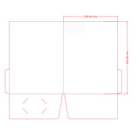 Porte-documents A4 personnalisé pour cartes de visite et contrats, imprimé offset, avec pince de maintien, durable
