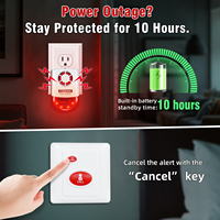Bouton d'alarme Daytech JH003, lumière stroboscopique, son 120 dB, sirène d'urgence SOS, alarme pour toilettes, alarme pour personnes âgées, alarme à cordon
