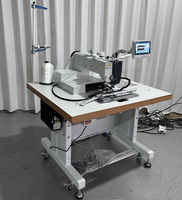 Machine à coudre industrielle automatique à point de verrouillage programmable à aiguille simple pour laisses de chien à double tressage