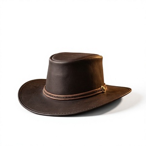 Sombrero de Vaquero de Cuero Genuino Unisex para Adultos BS International, con Impresión Personalizada, 52-54cm, Detección de Agujas, para Playa y Ciclismo - Product Image 5