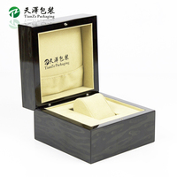 Boîte à montre en bois de palissandre haute brillance personnalisée pour l'emballage de montres de luxe, boîte de rangement et de présentation pour une seule montre avec logo personnalisé OEM