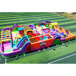 Terrain de jeu <span class=keywords><strong>gonflable</strong></span> pour enfants en plein air parcours du combattant commercial amusant parc terrestre <span class=keywords><strong>gonflable</strong></span> géant château sautant à <span class=keywords><strong>vendre</strong></span> - Product Image 3