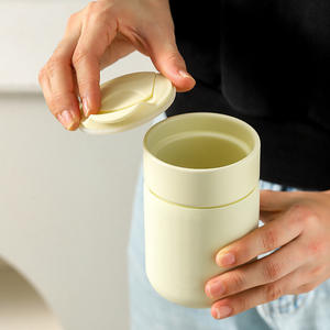 كوب سيراميك محمول سعة 10 أونصات مع غطاء سيليكون واقي، كوب قهوة مخصص للسفر سعة 280 مل، كوب خزفي مطبوع للسيارة - Product Image 3