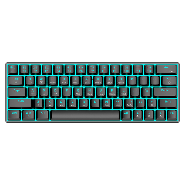 T-WOLF T30 TKL Mechanical Keyboard Gaming Wireless 63 Keys Hot Selling Rgb Backlit Mechanical Gaming Keyboard for Tablets