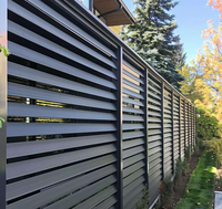 Prix d'usine, clôture en aluminium à lattes horizontales de haute qualité, personnalisée, pour la protection de la vie privée, panneau de clôture en aluminium à lamelles