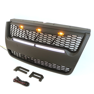 Kfz-Außen zubehör Offroad-Frontgrill Mattschwarzer Kühlergrill mit Licht leiste Passend für <span class=keywords><strong>Ford</strong></span> Explorer 2006-2010 - Product Image 6