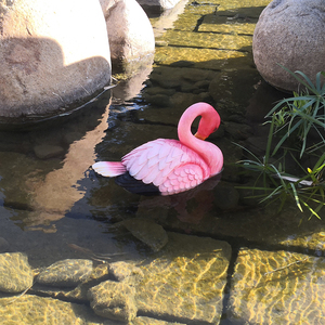 <span class=keywords><strong>Flamingo</strong></span> Rosa de Resina Hecho a Mano, Decoración Flotante para Estanque, Escultura Artificial, Adorno Acuático para Exteriores, Estatua de Resina Artesanal - Product Image 3
