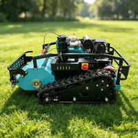 Tondeuse à fléaux diesel télécommandée sur chenilles de 600 mm, 32 lames, coupe-herbe robuste pour vergers et terrains accidentés