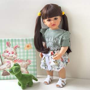 <span class=keywords><strong>Bañera</strong></span> de silicona de cuerpo completo de 55cm, <span class=keywords><strong>muñeca</strong></span> de bebé para niñas, juguete infantil resistente al agua para divertirse, interacción entre padres e hijos - Product Image 3