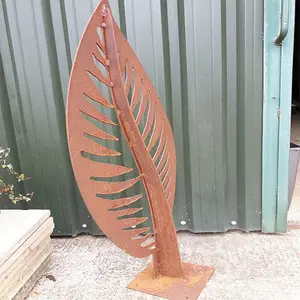 NGHỆ THUẬT Làm Vườn Lá Thép Hình Lá Kim Loại Điêu Khắc Trang Trí Nghệ Thuật Treo Tường Trưng Bày Sang Trọng Mới Bằng Kim Loại - Product Image 6