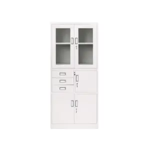 Modern Design Metal Filing Storage Cabinet Double door modern design cheap office storage with 3 drawers