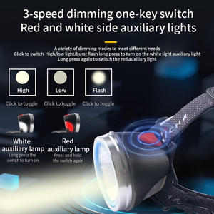 Lampe frontale LED rechargeable puissante, haute luminosité, utilisation en extérieur en cas d'urgence, étanche IP44, lumière du jour 6000K, lampe de pêche à intensité variable - Product Image 2