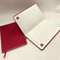 Carnet A5 en cuir PU rouge, personnalisable avec logo en relief, pour réunions de bureau, journal ligné – Fournisseur d'usine