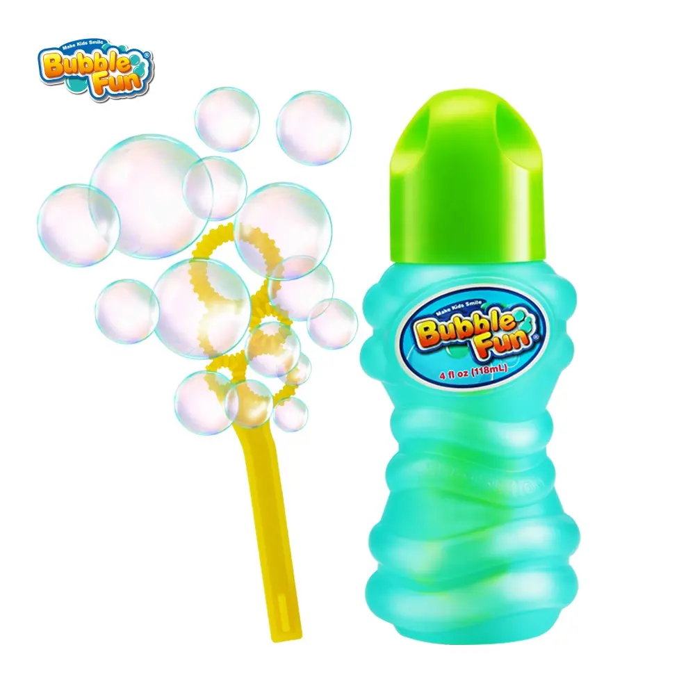 Bubble Fun Refill Bubble Solution solución de 4 onzas para niños, soplado de burbujas incluido