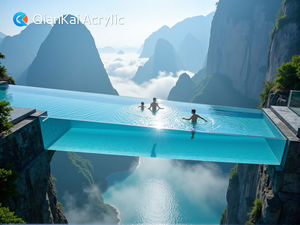 Plancher rectangulaire verre organique acrylique Transparent fenêtre claire piscine vente directe d'usine conception personnalisation - Product Image 3