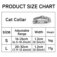 Collier pour chat breveté avec boucle de sécurité détachable, breloques mignonnes pour collier de chat, décoration personnalisée pour collier de chat, vente en gros pour chatons et chats