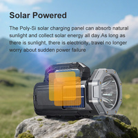 Projecteur à énergie solaire 2400mAh Sunlight Manivelle de charge 6 Modes Boîte à outils de réparation Type-C USB Side Search Light Spotlight